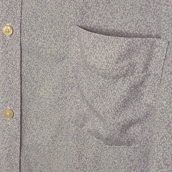 Untuckit Fortia Shirt Mens XXXL 3XL Purple White Button Up Camp Commuter Stretch - Picture 5 of 9